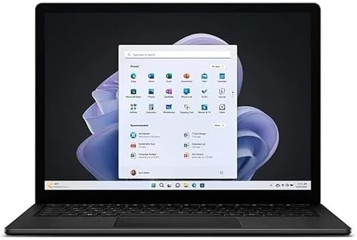 Microsoft Surface Laptop 5 13.5 Touchscreen Notebook Computer, Intel Core i7-1255U, 16GB RAM, 512GB SSD, Windows 11 Pro, QWERTY English Keyboard, Black (Renewed)