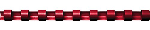 Fellowes 5347604 Dorsi Plastici per Rilegatura, Diametro 19 mm, Confezione da 100 Pezzi, Rosso
