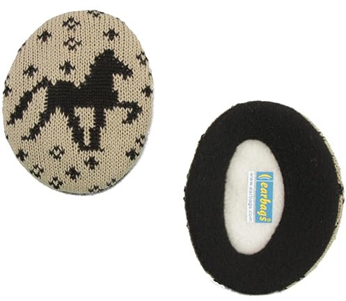 Earbags Ohrenwärmer Fashion, Strickpferd beige, M