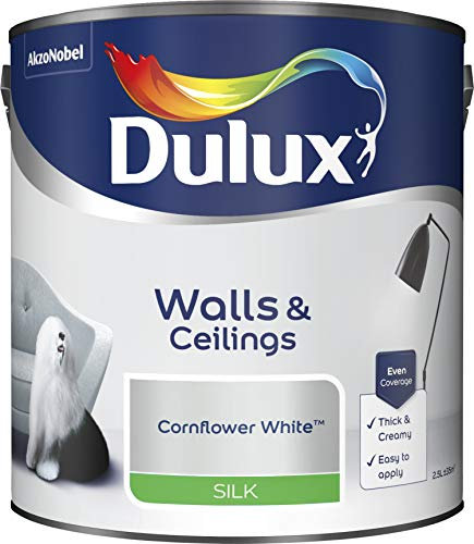 Dulux Paints 2.5 Litre Ready Mixed Silk Cornflower White