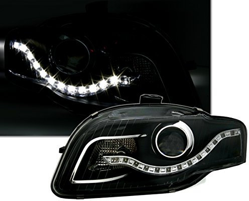 Eagle Eyes Scheinwerfer Set in Klarglas Schwarz, mit LED Tagfahrlicht Optik