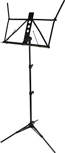 KC MSAL-J/BK Notenständer, leichtes Aluminium, Schwarz (Softcase enthalten)