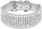 Berry Hundehalsband, 5,1 cm breit, mit 5 Reihen Strasssteine, PU-Leder, Glitzer-Haustier-Halsband