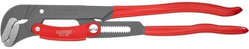 KNIPEX Rohrzange S-Maul mit Schnelleinstellung mit Kunststoff überzogen grau pulverbeschichtet 560 mm, 83 61 020