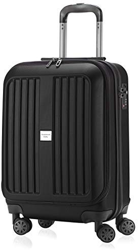 Hauptstadtkoffer - X-Berg - Bagage à Main Robuste avec Compartiment pour Ordinateur Portable, ABS, 55 cm, 42 L, Noir