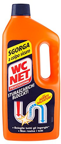 WC NET Abfluss verstopft, mit Salvatubi-Mitteln - 1000 ml - [4 Stück]