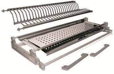 IDOR STORE SCOLAPIATTI COLAPIATTI 86 CM ACCIAIO INOX CON BASE VASCHETTA TELAIO REGOLABILE