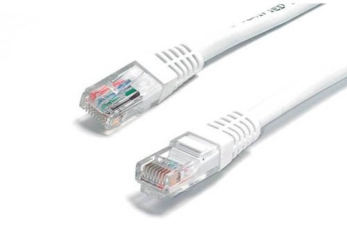 Cable-Core CAT 6 Network Cable. Ethernet LAN 10/100/1000 Gigabit Patch Lead White 2m