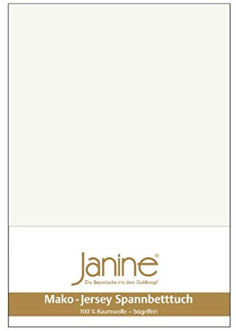 Janine Spannbetttuch 5007 Mako Jersey 90/190 bis 100/200 cm Ecru Fb. 09