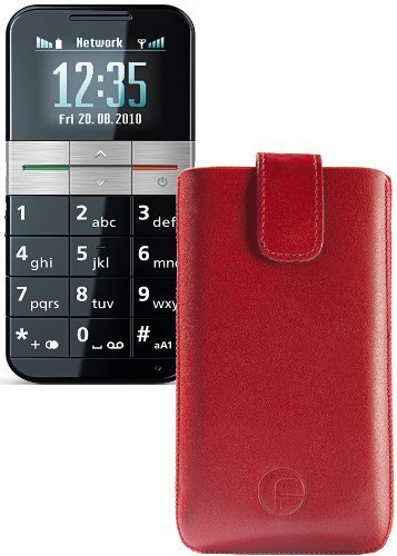 Favory 43534076 absaugart rot Handy Handy-Schutzhüllen Etui für Mobiltelefone Entnahme-Etui, Swisstone, BBM 320, rot