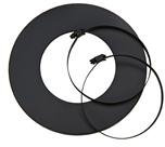 Rosette + Klemmschellen für Aluflexrohre Schwarz DN 80 mm