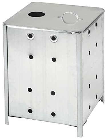 Nature Incinerador de Jardín de Acero Galvanizado Quemador de Hojas y Malezas
