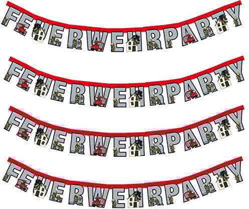 tib 19503 Feuerwehr Brief Girlande, Mehrfarbig, One Size