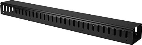 StarTech.com 3ft (1m) Vertical Cable Management Duct with Cover - 0U Open Slot Finger Duct Wire Raceway for 19 Inch Server Rack - Slotted Cord Channel (CMVER20UF)
