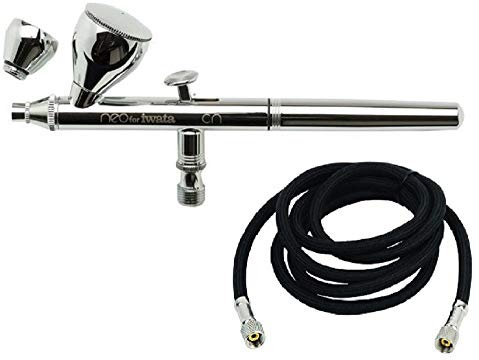 Aerografo Iwata Neo HP-CN con Tubo aria telato Fengda 3 m attacco 1/8-1/8