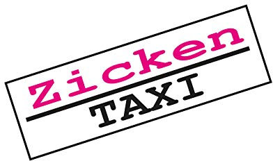 5 x Aufkleber Set Schild Zicken Taxi