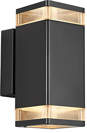 Nordlux Aussen-Wandleuchte Elm IP44 Schwarz, Klar