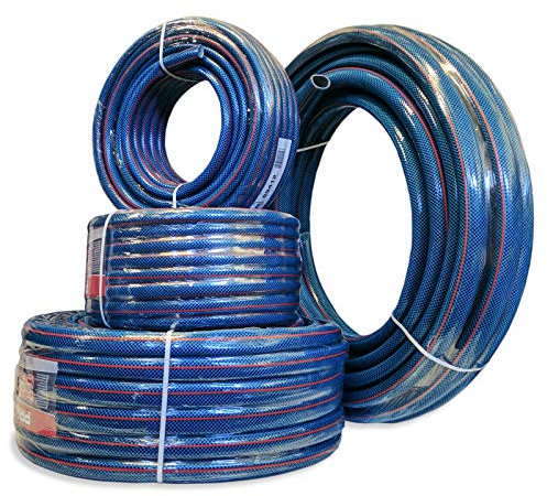Kolor Gartenschlauch 4 lagig Wasserschlauch, Bewässerungsschlauch, Garten Bewässerung, Schlauch 1/2 Zoll, 3/4 Zoll, 1 Zoll, 20 meter, 30 meter, 50 meter, mit Kreuzgewebe (50, 1 Zoll)