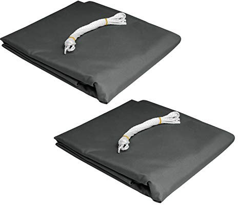 EUGAD 2X Sonnensegel Rechteck 3x4m Sonnenschutz UV Schutz für Garten Balkon Terrasse Sonnendach Polyester wasserabweisend Grau