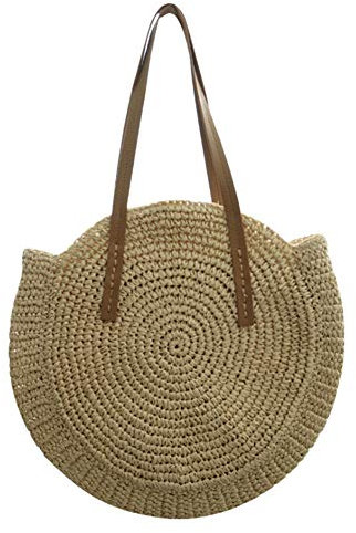 Amorar Hippie-Boho Strohtaschen Damen Handtaschen Tragetaschen Sommer Strandtasche Strohsack Crossbody Tasche Retro Schulterbeutel Umhängetasche Freizeit Geflochten Strandtasche Casual Tote