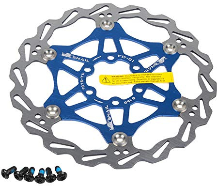 Newgoal Bicycle Disc Brake Disc 160mm Mountain Bike Floating Brake Disc Center Lock Bicycle Accessories(blue)