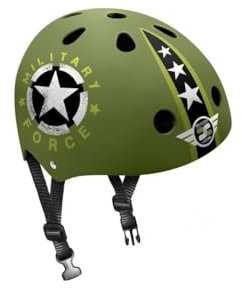 STAMP - SKATE HELM mit einstellbaren Tailleneinstellungen (ca. 54-60 cm) - SKIDS CONTROL Military