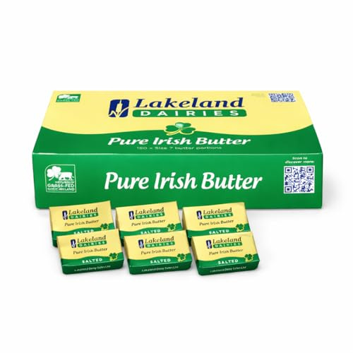 Lakeland Irish Butter 1 x 150 Individual Foil Wrapped Portions 6.2g From Great British Trading