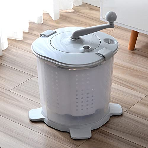 Mini Hand-Operated Washing Machine, Portable Rotary Washing Machine, Non-Electric Desktop Dehydrator, 2 Kg Capacity, Very Suitable for Travel, Camping, Dormitory