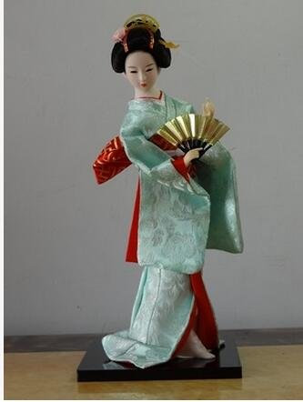 Crysdaralovebi 1230 cm orientale giapponese seta arredi Kimono Kabuki Geisha bambola broccato kimono kabuki geisha bambola decorazione casa (5,30 cm)