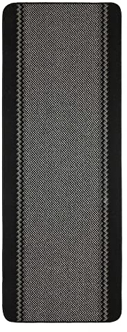 THE RUGS - Machine Washable Area Rugs & Runners for Living room, bedroom kitchen hallways Bordered Design|Black 150x100 cm