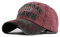 YULOONG Vintage Baseball Cap Stickerei SCHWARZ Washed Denim Trucker Cap 100% Baumwolle Sonnenhut für Männer Frauen Verstellbare Größe Rot