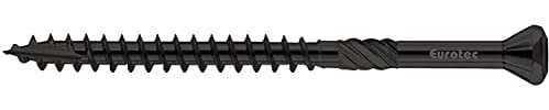 HAPATEC 111820/BLACK EUROTEC Fassadenschraube 5.0 x 80 mm-Edelstahl C1, schwarz Inhalt: 200 Stück, Silber