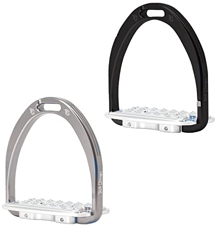 Tech Stirrups Jumping and Cross Country/Classic Siena Black or Siena Silver - Black, Adult