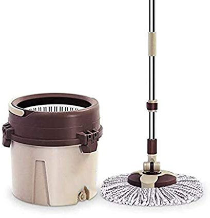 fregona Rotatoria con Cubo fregona de pulverización de Agua para el hogar fregona Plana de Lavado de Manos Libre de presión de Mano/b