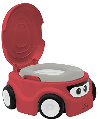 Olmitos - Orinal Bebé 3 En 1 Car: Orinal, Reductor Y Taburete – Inodoro WC infantil crece con el niño – Materiales Resistentes y no tóxicos – Diseño divertido y ergonómico…