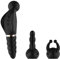 YcsLust Bienenform-Doppelkopf-Massagestab,2 In 1 Anus Vibration Magic Wand Massagestab Weiblichen Masturbator,Mit 10 Vibrationsmodi,G-Punkt-Vibrator, für Frauen und Paare(Zubehör + schwarz)