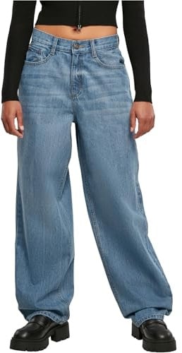 Urban Classics Damen Ladies High Waist 90´S Wide Leg Denim Pants