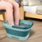 Udefineit Bassin de bain de pieds, pliable et portable avec acupoint de massage pour les pieds, 15 L, masseur de pieds pour pédicure, traitement à domicile et spa (vert)