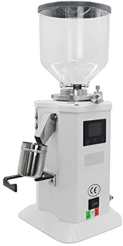 Macinacaffè Elettrico 1.5L Espresso Caffè Grinder 350W Flat Whetstone Coffee Miller Regolabile Bene (Colore : Blanc, Size : One Size)