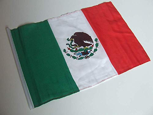 Bandera mexicana de México 30 x 40 cm con dobladillo hueco