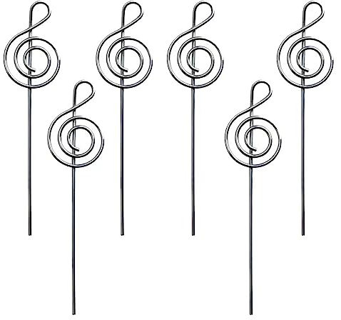 Metall Fotohalter, 6 Pcs Metalldrähte Memo Clip, Kartenhalter, Tischnummer Clip, für Party Geburtstag Hochzeit Kuchen Dekor Silber