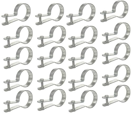 1-5/8 Tension Band for Chain Link Fence,Heavy Duty Chain Link Brace Band Use for attaching Chain Link Fence Rails, gate Posts, Corner Posts, end Posts (2-3/8)