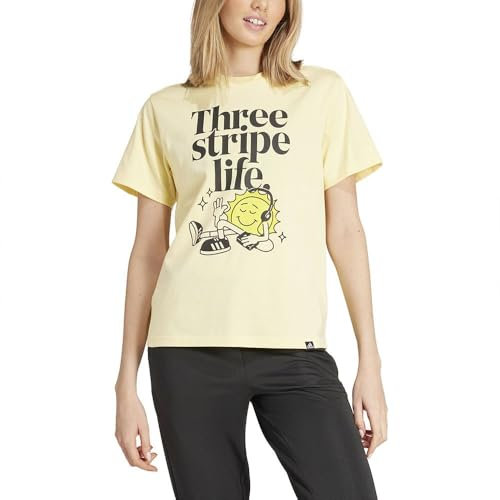 adidas Damen Positivity Graphic Tee, Almost Yellow, M