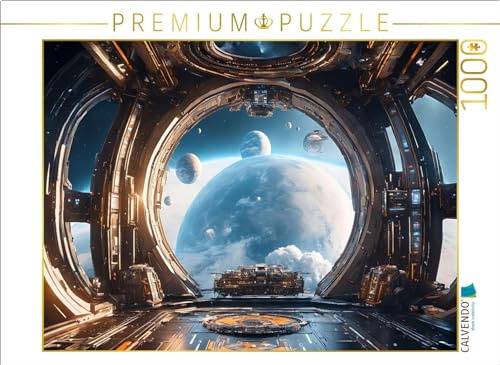 Puzzle · Sicht aus einem Raumtransporter auf fremde Planeten | Raumschiffe und Ufos · 1000 Teile · Lege-Größe 64 × 48 cm · CALVENDO Puzzle