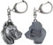 Art-Dog Niedlicher Hundeschlüsselanhänger - Exklusive Kollektion Presa Canario Schlüsselanhänger Hund - Versilberte Keyring mit 2,5 cm Schloss - 5,2x4,2x9,5cm