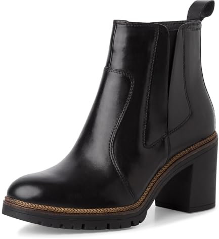 Tamaris Damen Klassische Ballerinas, Frauen Flats,TOUCHit-Fußbett,Slip-ons,klassisch elegant,Ballerinen,Pumps,Halbschuhe,Slipper,Black Leather,39 EU