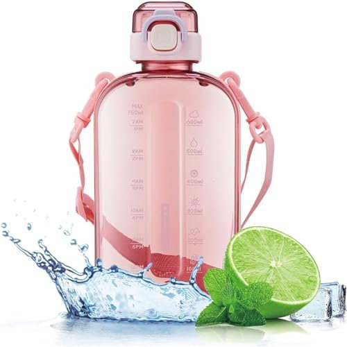 Taasmoog Sports Trinkflasche, 750ml BPA-frei Auslaufsicher Kunststoff Wasserflasche, Sportflasche für Fahrrad, Camping, Yoga, Gym und Büro