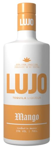 LUJO Mango Tequila - Glow in the dark bottle | Made Using Agave Tequila | Perfect for Gifts, Parties and Celebrations | 35% vol. | 70cl.