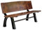 LLZJDDPLY Outdoor Holzbank, Massivholz-Gartenbank for Zwei Personen mit gebogener Rückenlehne und breiter Armlehne, (Natur) (Size : 1.5M)