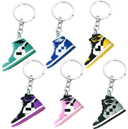 AKJAXQU Porte Clés de Basketball Sneaker, Porte Clés de Basketball Chaussures, Porte-Clés Sport Sneaker, Decoration Anniversaire Basketball